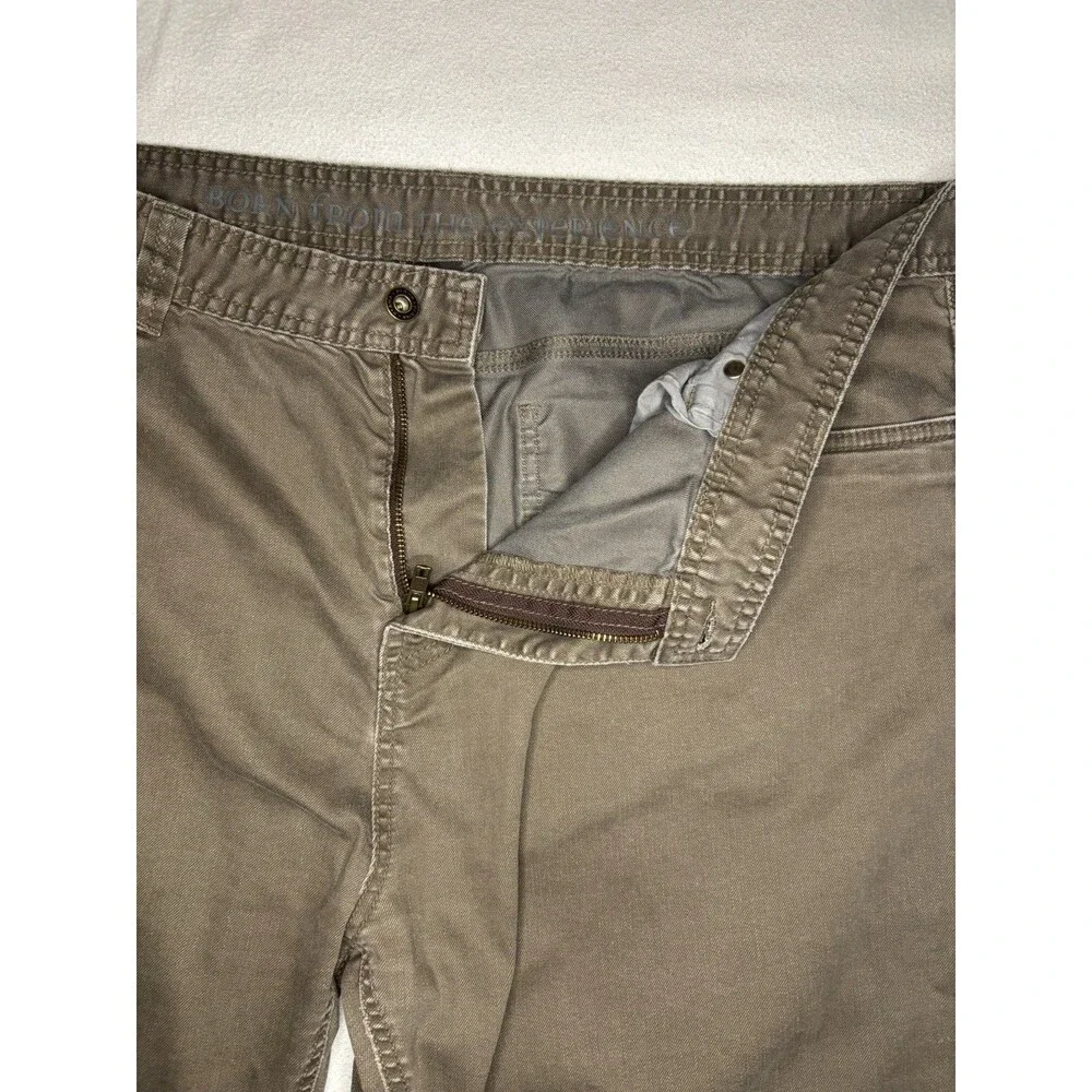 PrAna Slim Fit Pants Mens 42x32 Brown Excellent‎ Organic Cotton Breathe Hiking